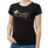 T-shirt nera da donna con paillettes dorate Swish Jeans, Abbigliamento Donna, SKU c812000160, Immagine 0